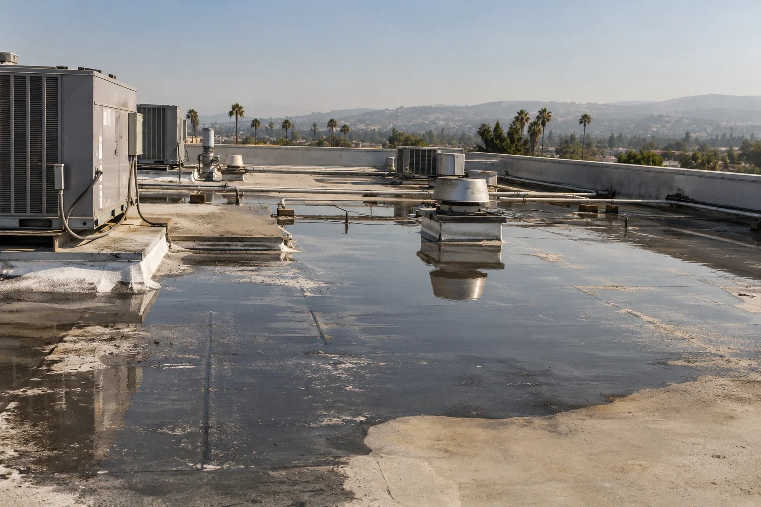 Ponding Water Roof Repair in Santa Clarita, CA