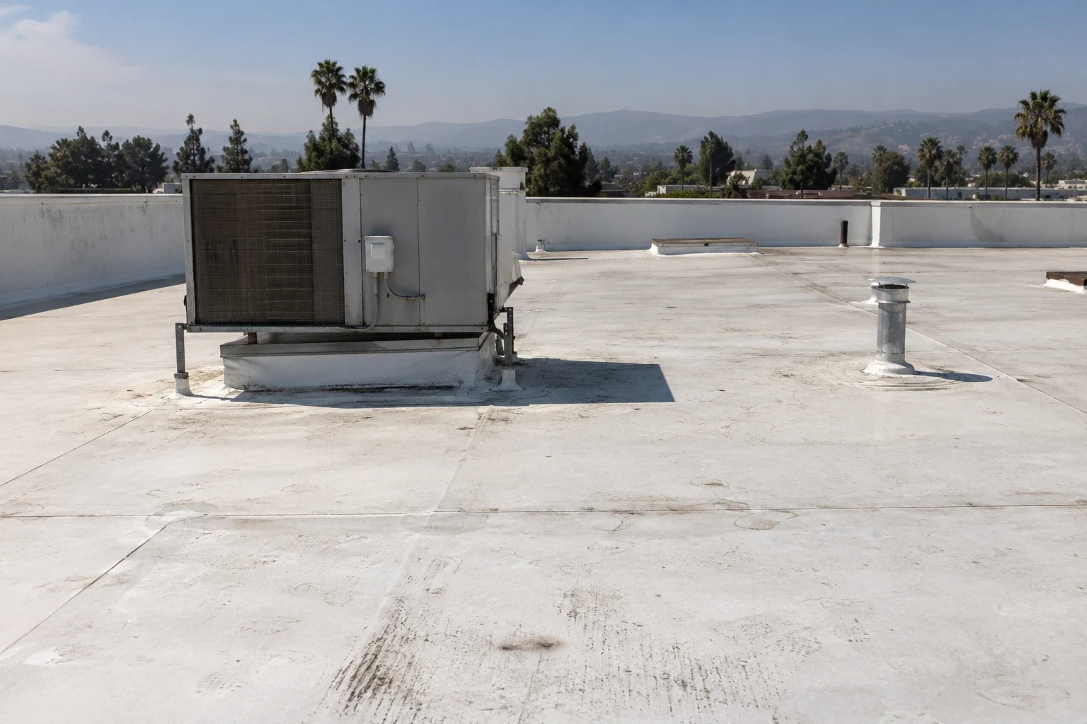 TPO roof system on a commercial building